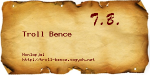 Troll Bence névjegykártya